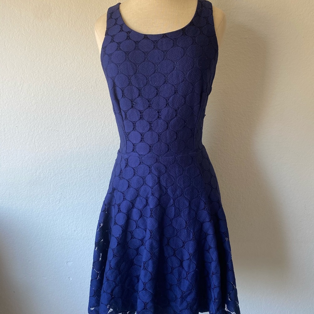 Blue skater skirt dress